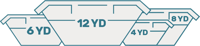 Waste removal team at work with high-visibility clothing